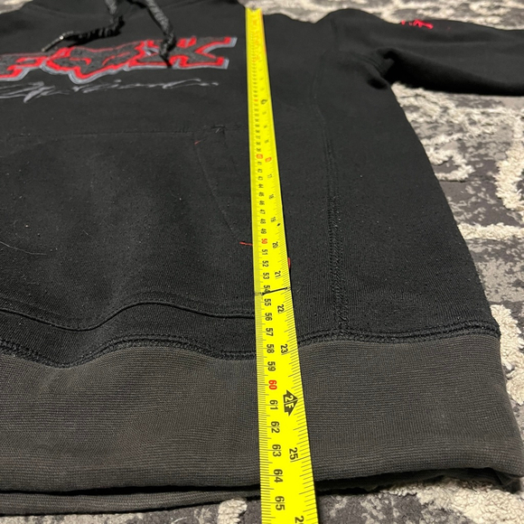 Vintage Men's Fox Racing Black & Red Hoodie S - Picture 4 of 5